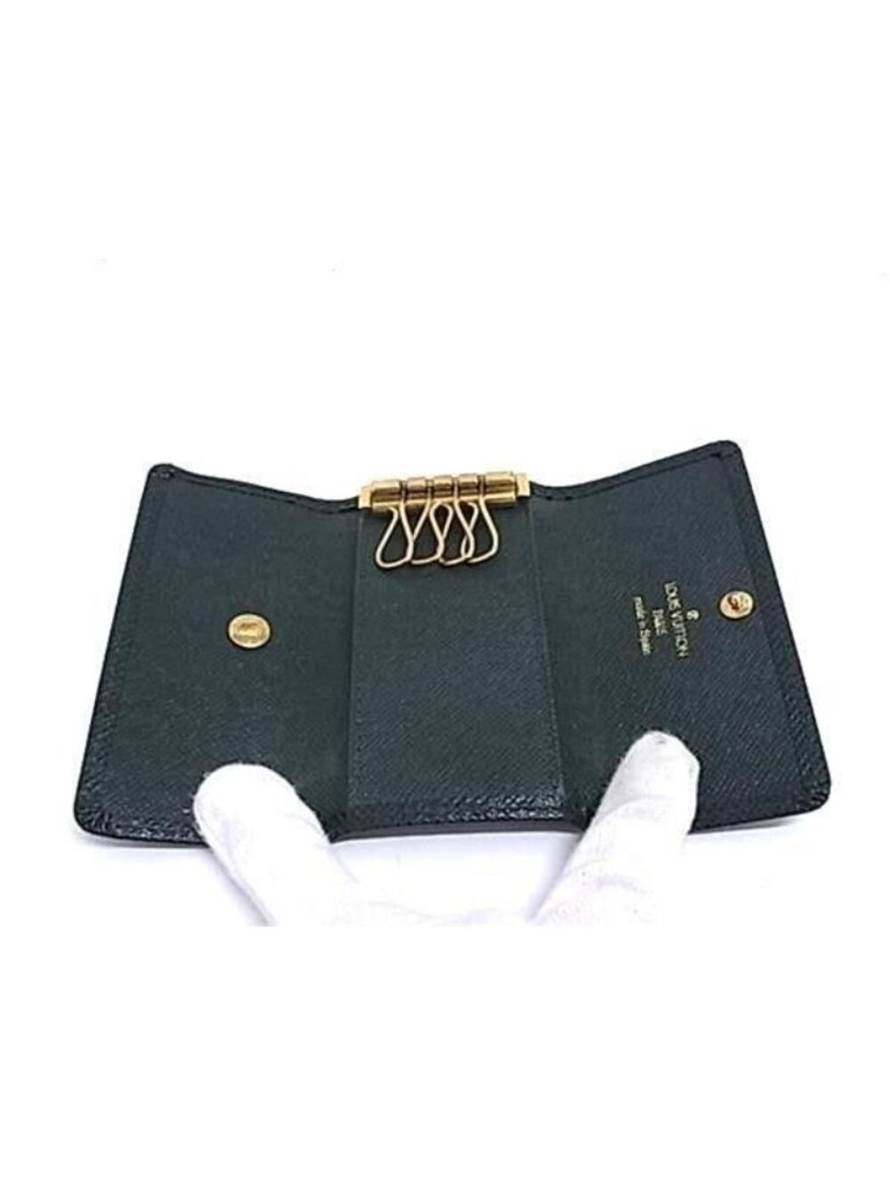 Louis Vuitton Key Case Multicles 4 Epi Green Taiga Quadruple Strand Gold - Picture 3 of 5